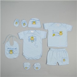 Комплект для новорожденного, 7 предметов, цвета МИКС