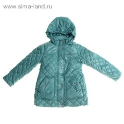 Куртка для девочки стеган., рост 104 (56), цвет бирюза
