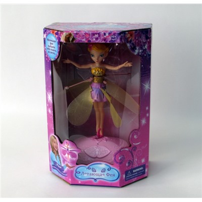Оригинальная летающая фея Flying Fairy с подсветкой и музыкой, цвет желтый