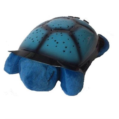 Музыкальный ночник - проектор "Черепаха" стандарт, цвет синий, USB