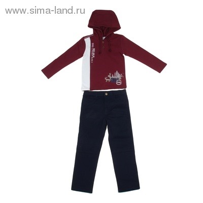 Комплект для мальчика "Лесные звери": кофта, брюки, рост 98-104 см (3-4г.), цвет микс 9199CD1603