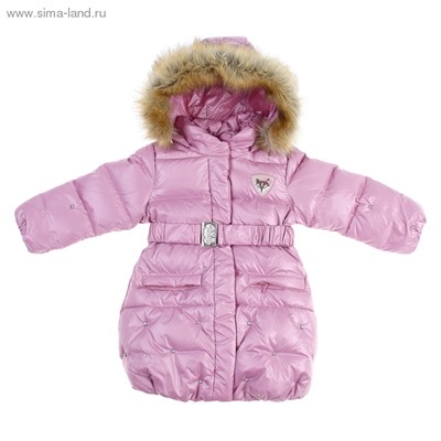 Куртка для девочки с капюшоном, рост 104 см (56), цвет пепельно-розовый
