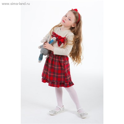 Комплект для девочки "Милашка-кукла": кофта, юбка в клетку, рост 98-104 см (3-4г.), цвет микс 9077CE1501