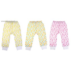 Детские штанишки, с манжетами, рост 62-68 см, цвета МИКС