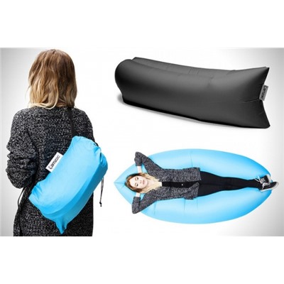 Надувной лежак Ламзак с карманами и биркой LAMZAC Нидерланды темно-синий
