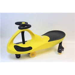 Детская самоходная машинка PlasmaCar (Плазмакар) оригинал, цвет желтый, полиуретановые колеса