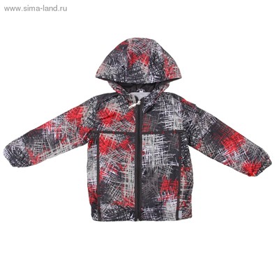Куртка (ветровка) для мальчика, рост 116 см, цвет черный/красный 2011