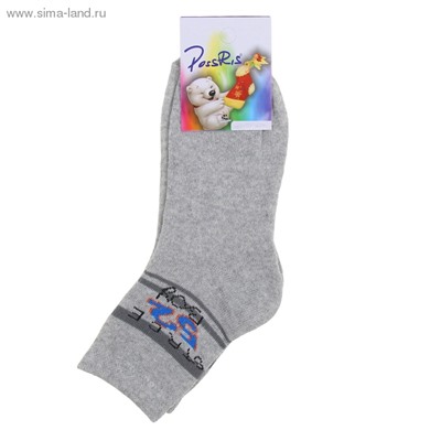 Носки для мальчика, размер 18-20, цвет серый S-56