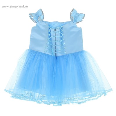 Платье для девочки (4 года), короткое, голубое