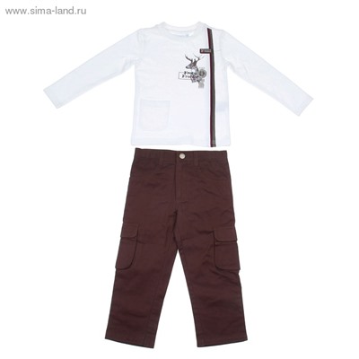 Комплект для мальчика "Обитатели леса": кофта, брюки, рост 104-110 см (4-5л.), цвет микс 9199CD1601