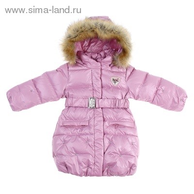 Куртка для девочки с капюшоном, рост 104 см (56), цвет пепельно-розовый
