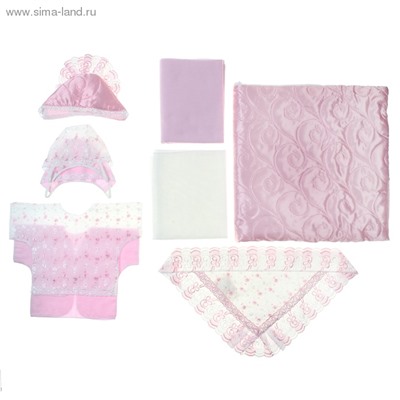 Комплект для новорожденного летний, 10 предметов, цвет розовый