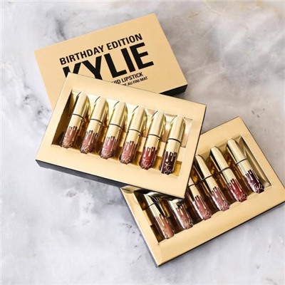 Набор матовых жидких губных помад Kylie Birthday Edition 6 оттенков набор №3