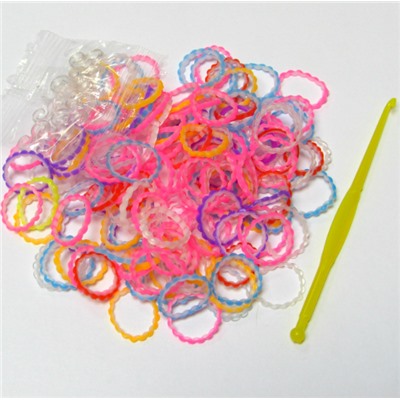 Набор резиночек Двух Цветные Волна для плетения Loom Bands 200 шт