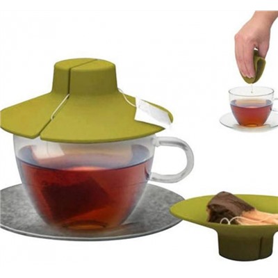 Силиконовая крышка для заваривания и отжима чайных пакетиков Tea Bag Buddy