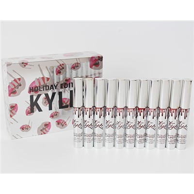 Набор матовых жидких губных помад Kylie Holiday Edition 12 оттенков