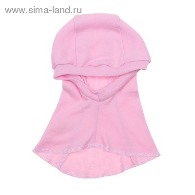 Шапочка капор для девочки, размер 48, цвет розовый