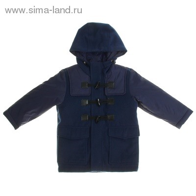 Куртка для мальчика со вставками, рост 98 см (56), цвет темно-синий