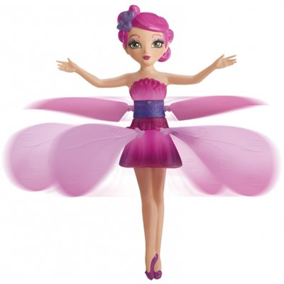 Оригинальная летающая фея Flying Fairy с подсветкой и музыкой, цвет розовый