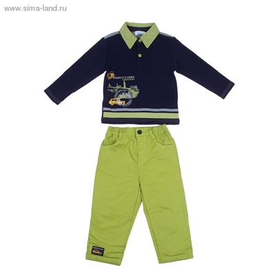 Комплект для мальчика "Стиль Лондона": кофта, брюки, рост 80-86 см (12-18 мес.), цвет микс 9199ID1284
