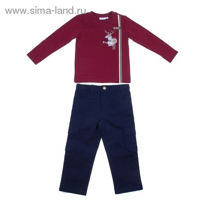 Комплект для мальчика "Обитатели леса": кофта, брюки, рост 104-110 см (4-5л.), цвет микс 9199CD1601