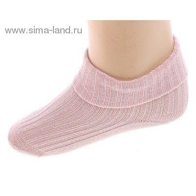 Носки для новорожденных Bross размер 13-15 (до 3 мес), цвет бежево-розовый