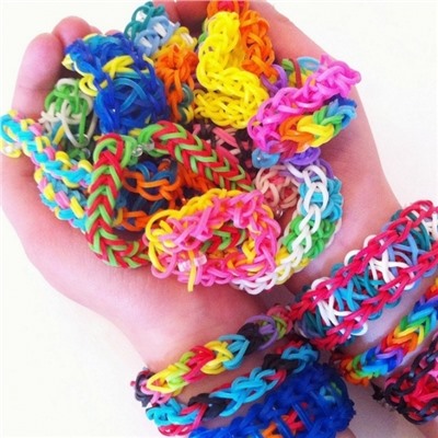 Набор резиночек Цветные Ребристые для плетения Loom Bands 200 шт